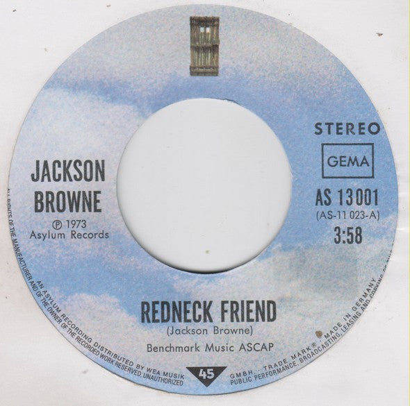 Jackson Browne : Redneck Friend (7")