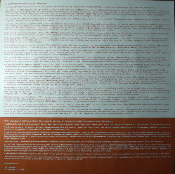 Nat King Cole : A Sentimental Christmas (With Nat "King" Cole And Friends: Cole Classics Reimagined) (LP)