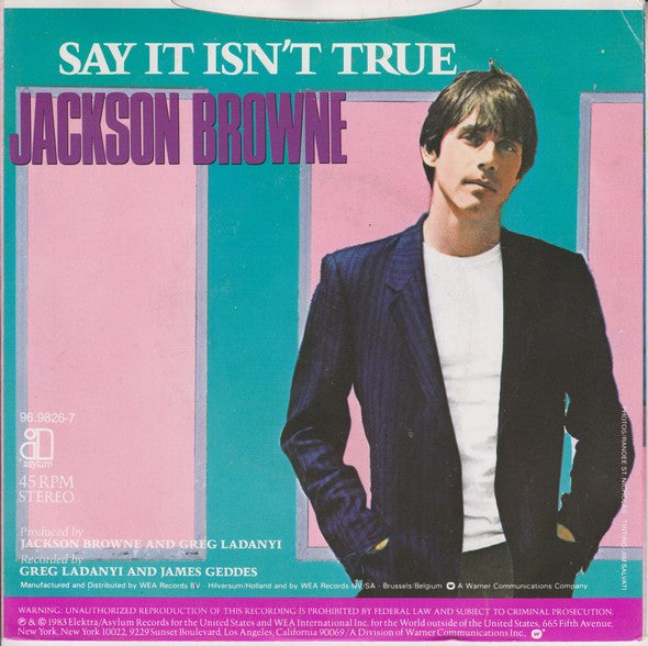 Jackson Browne : Lawyers In Love (7", Single)