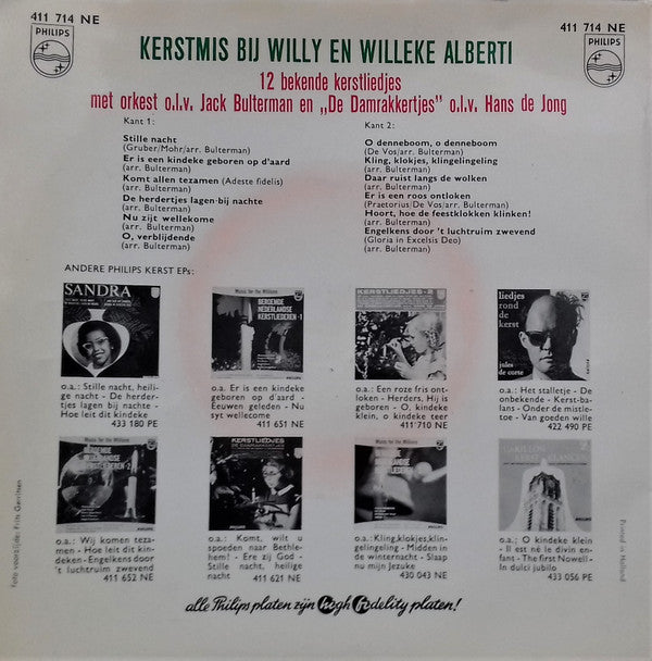Willy & Willeke Alberti : Kerstmis  Bij Willy En Willeke Alberti (7", EP, Bor)