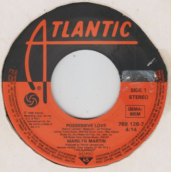 Marilyn Martin : Possessive Love (7", Single, Pap)