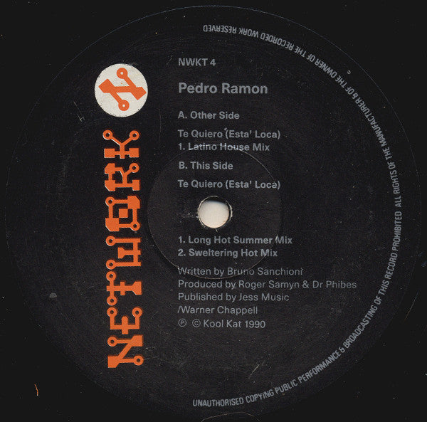 Pedro Ramon : Te Quiero (Esta Loca!) (12")