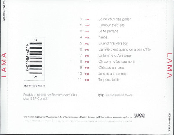 Serge Lama : Lama (CD, Album)