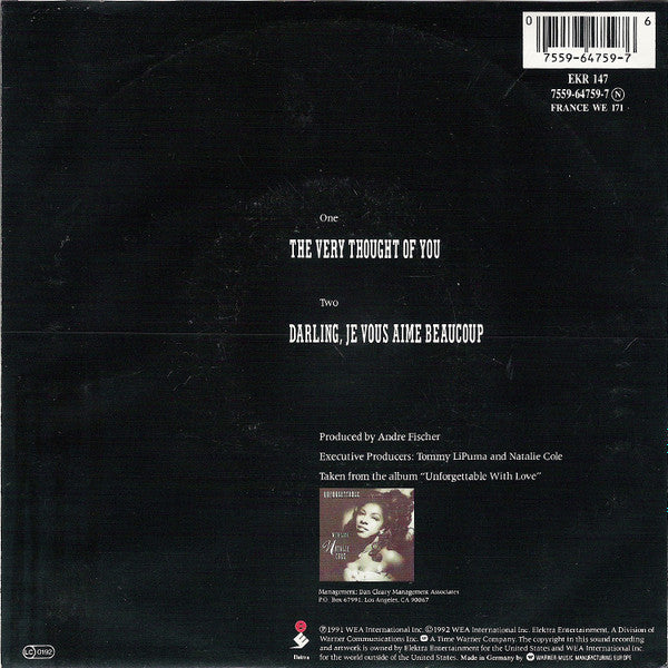Natalie Cole : The Very Thought Of You (7", Single)
