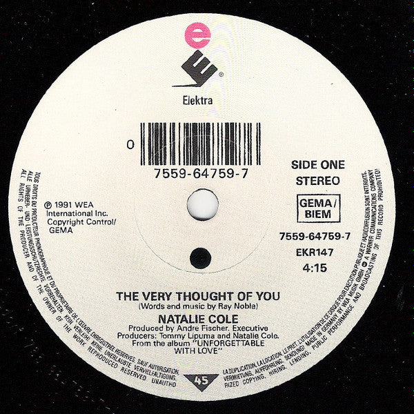 Natalie Cole : The Very Thought Of You (7", Single)