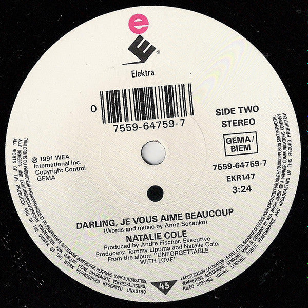 Natalie Cole : The Very Thought Of You (7", Single)