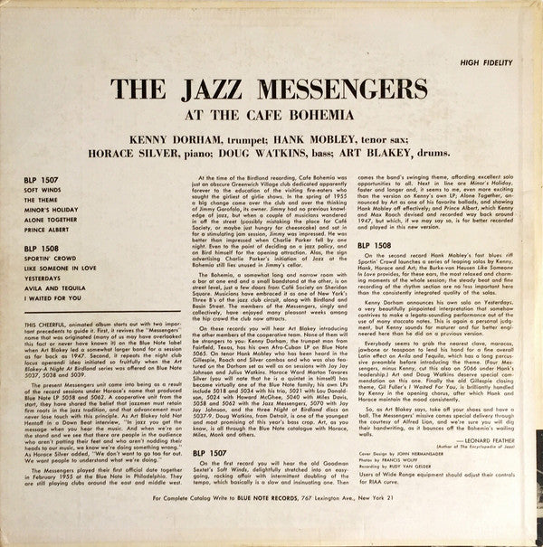 Art Blakey & The Jazz Messengers : At The Cafe Bohemia Volume 1 (LP, Album, Mono)