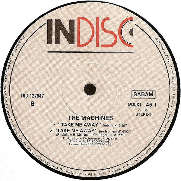 The Machines : Take Me Away (12", Maxi)