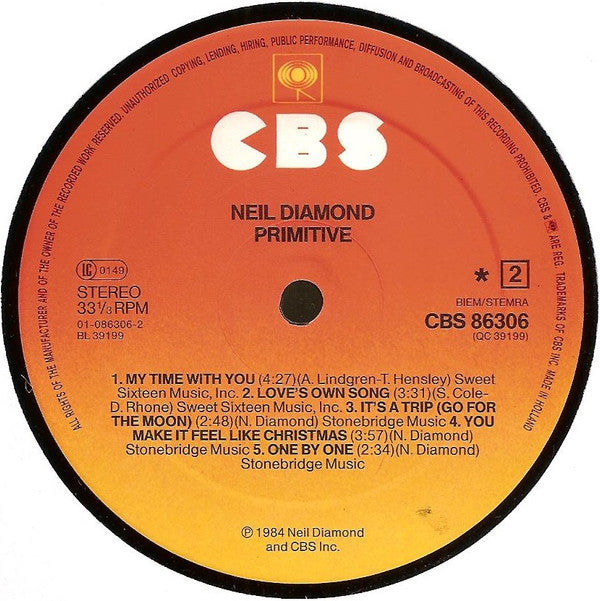 Neil Diamond : Primitive (LP, Album)