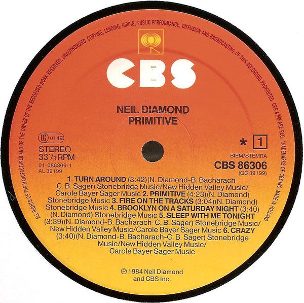 Neil Diamond : Primitive (LP, Album)