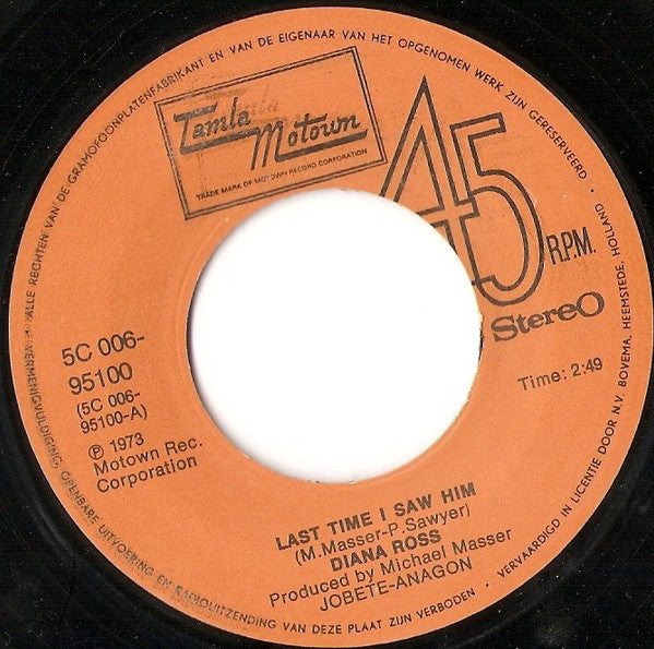 Diana Ross : Last Time I Saw Him (7", Single)