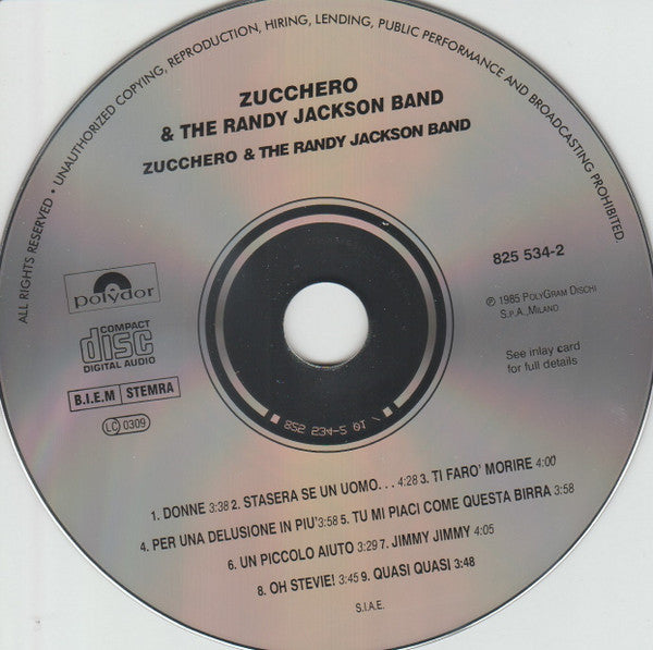 Zucchero & The Randy Jackson Band : Zucchero & The Randy Jackson Band (CD, Album)
