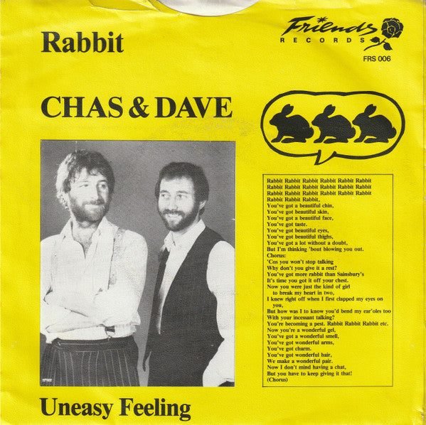 Chas And Dave : Rabbit (7", Single)