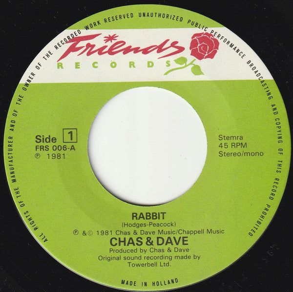 Chas And Dave : Rabbit (7", Single)