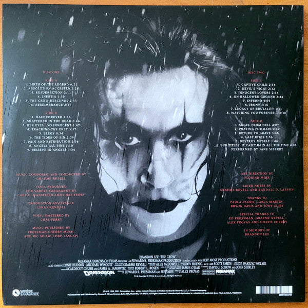 Graeme Revell : The Crow (Original Motion Picture Score) (2xLP, Album, Dlx, RE)