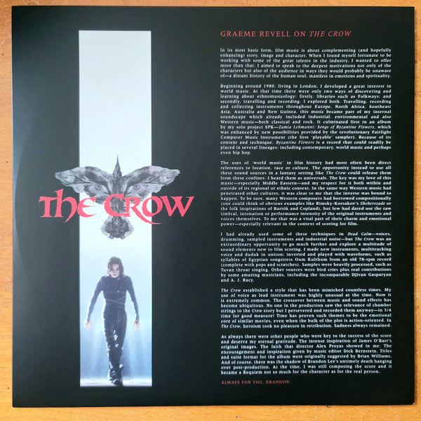 Graeme Revell : The Crow (Original Motion Picture Score) (2xLP, Album, Dlx, RE)