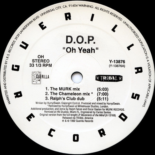 D.O.P. : Oh Yeah (12")