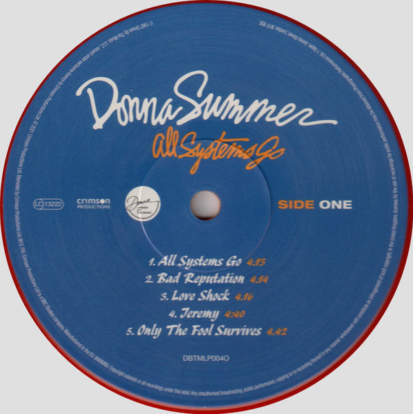 Donna Summer : All Systems Go (LP, Album, RE, RM, Ora)