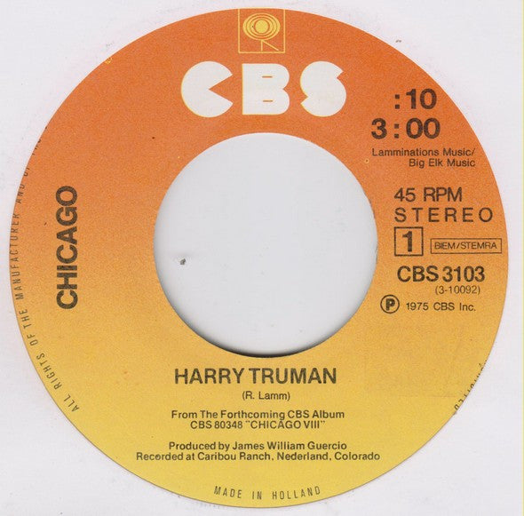 Chicago (2) : Harry Truman (7", Single)