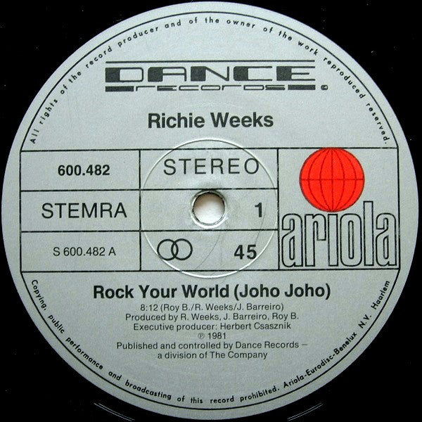 Weeks & Company* : Rock Your World (Joho, Joho) (12", Maxi)