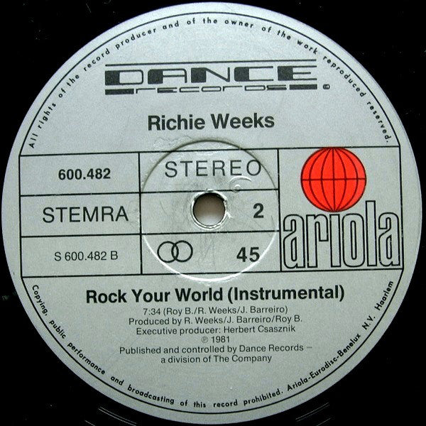 Weeks & Company* : Rock Your World (Joho, Joho) (12", Maxi)