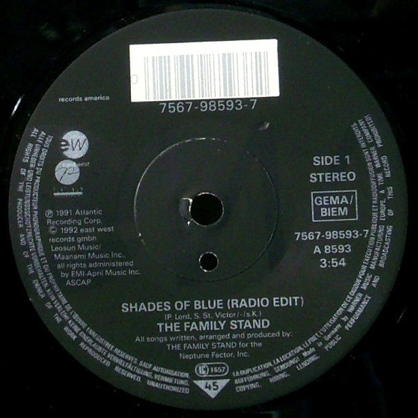 The Family Stand : Shades Of Blue (7", Single)