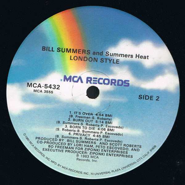 Bill Summers & Summers Heat : London Style (LP, Album, Glo)