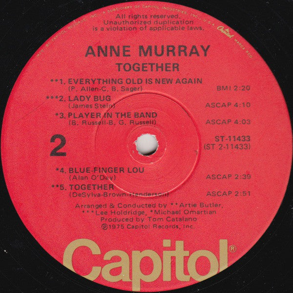 Anne Murray : Together (LP, Album, Los)