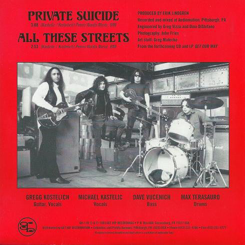The Cynics (2) : Private Suicide / All These Streets (7", Single)