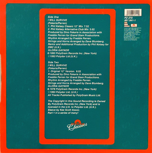 Gloria Gaynor : I Will Survive (Phil Kelsey Remix) (12")