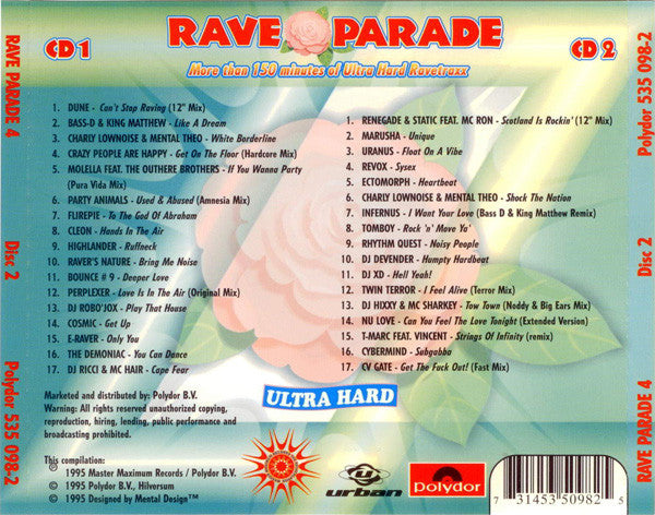 Charly Lownoise & Mental Theo : Rave Parade 4 - Ultra Hard (2xCD, Comp)
