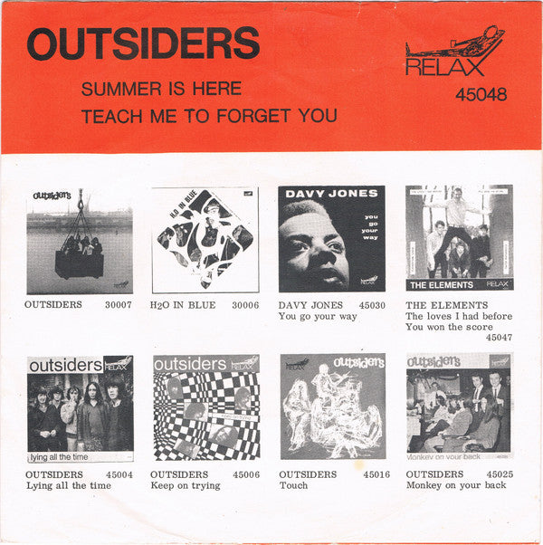 The Outsiders (5) : Summer Is Here (7", Single, Mono)