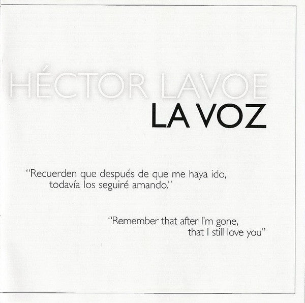 Hector Lavoe : La Voz (CD, Album, RE)