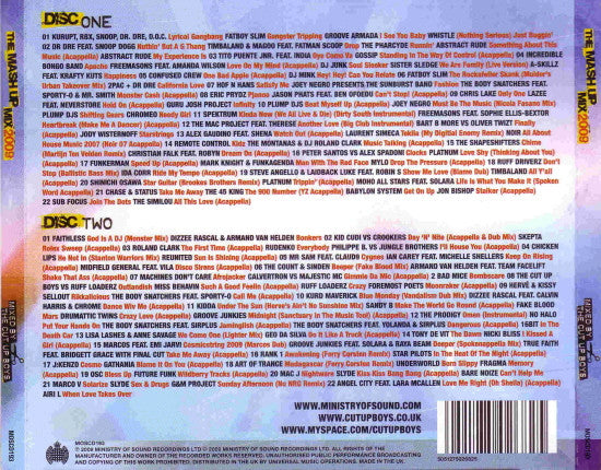 Cut Up Boys : The Mash Up Mix 2009 (2xCD, Mixed)