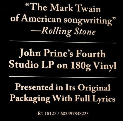 John Prine : Common Sense (LP, Album, RE, 180)