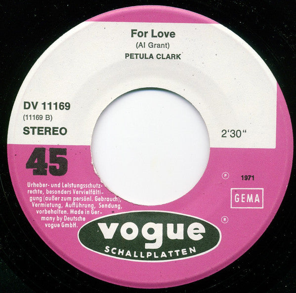 Petula Clark : The Song Of My Life (7", Single)