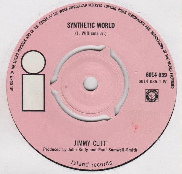 Jimmy Cliff : Synthetic World (7", Single)