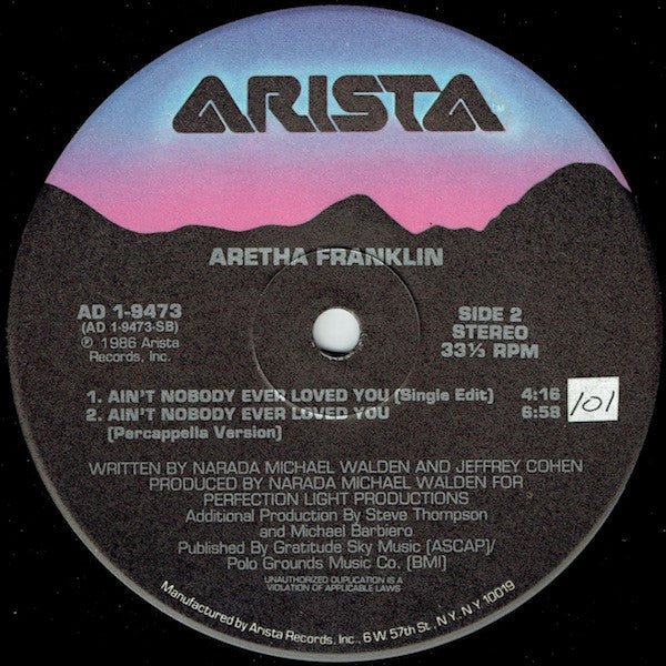 Aretha Franklin : Ain't Nobody Ever Loved You (12")