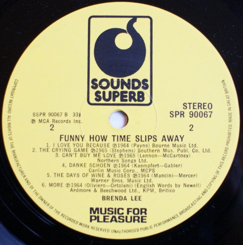 Brenda Lee : Funny How Time Slips Away (LP, Comp)