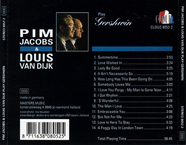 Pim Jacobs & Louis van Dijk : Play Gershwin (CD, Album)