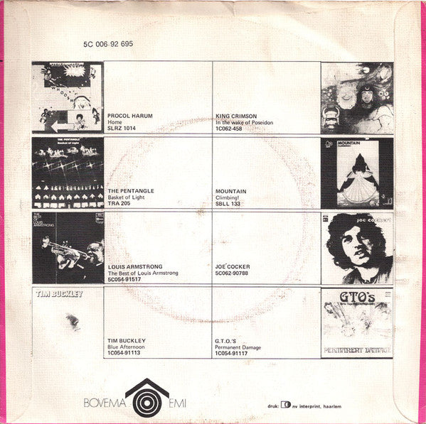 Joe Cocker : High Time We Went (7", Single, Pin)