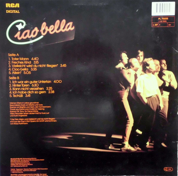 Klaus Hoffmann : Ciao Bella (LP, Album)