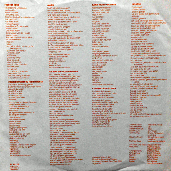 Klaus Hoffmann : Ciao Bella (LP, Album)