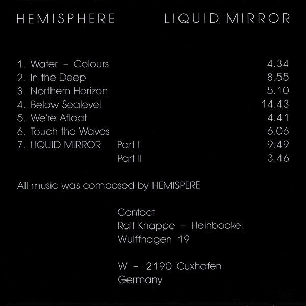 Hemisphere : Liquid Mirror (CD, Album)