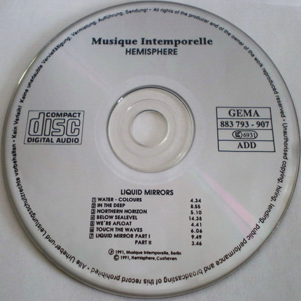 Hemisphere : Liquid Mirror (CD, Album)