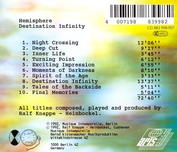 Hemisphere : Destination Infinity (CD, Album)
