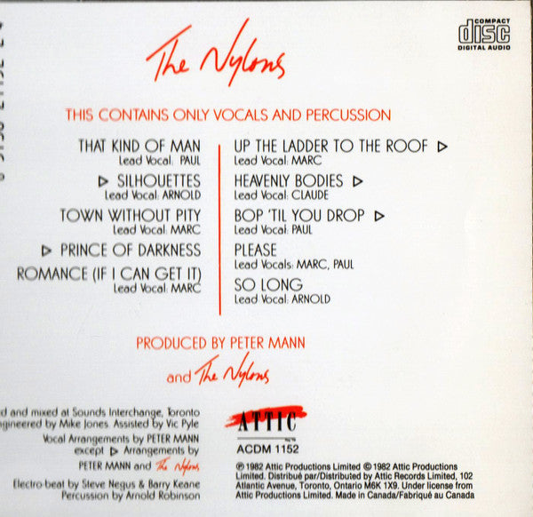 The Nylons : One Size Fits All (CD, Album)