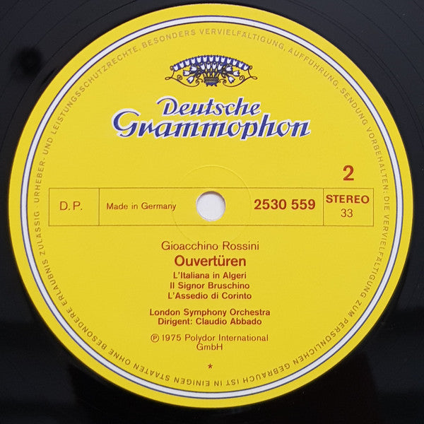 Gioacchino Rossini - London Symphony Orchestra, Claudio Abbado : Ouvertüren (LP, RE)