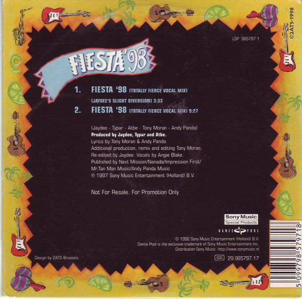 The Sunclub : Fiesta '98 (CD, Single, Promo)
