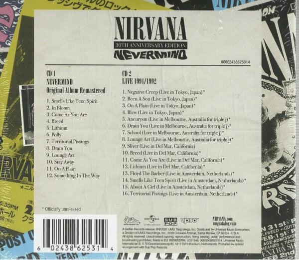 Nirvana : Nevermind (CD, Album, RE, RM + CD + Dlx, 30t)
